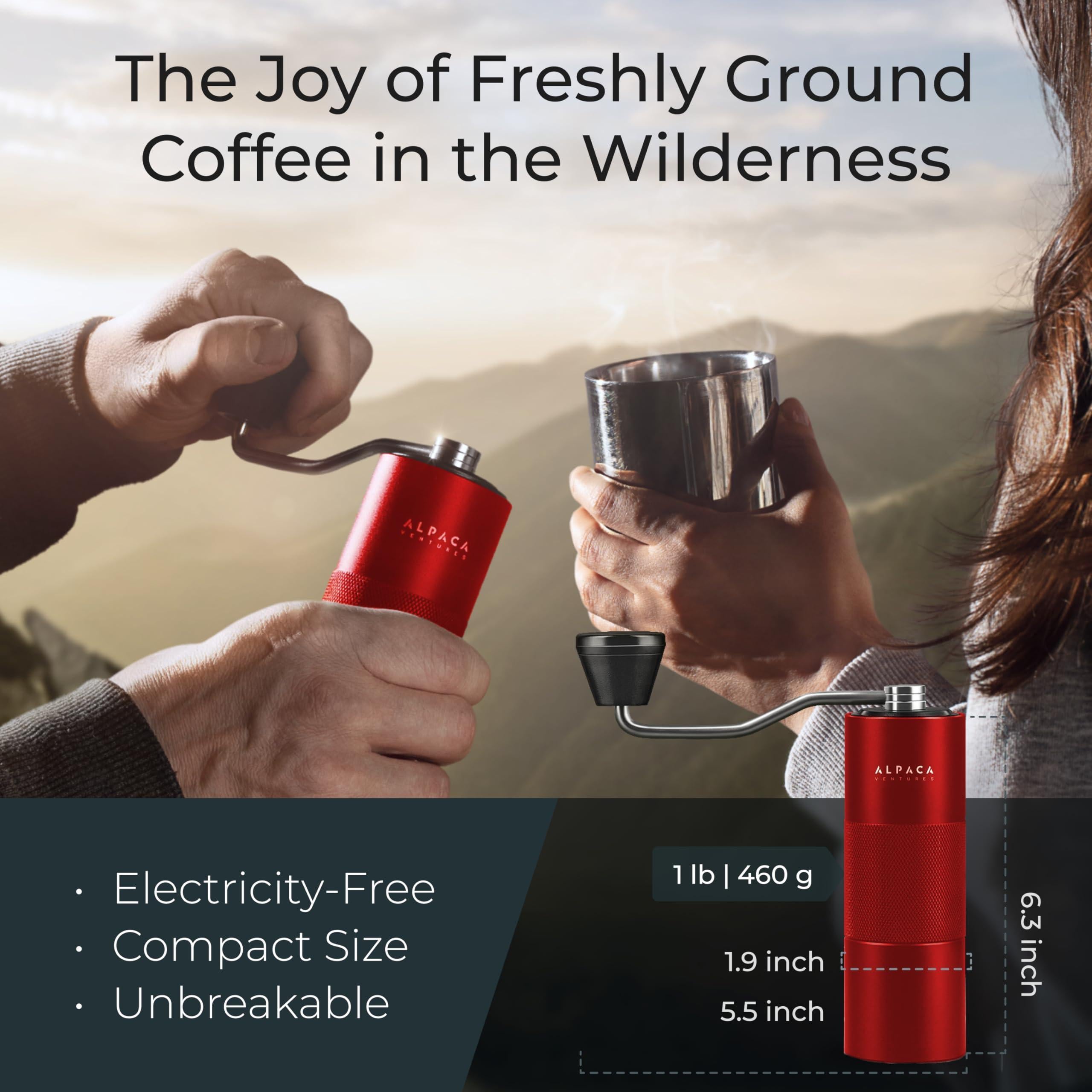 Manual Coffee Grinder Stainless Steel Conical Burr Red Coffee Grinder Manual
