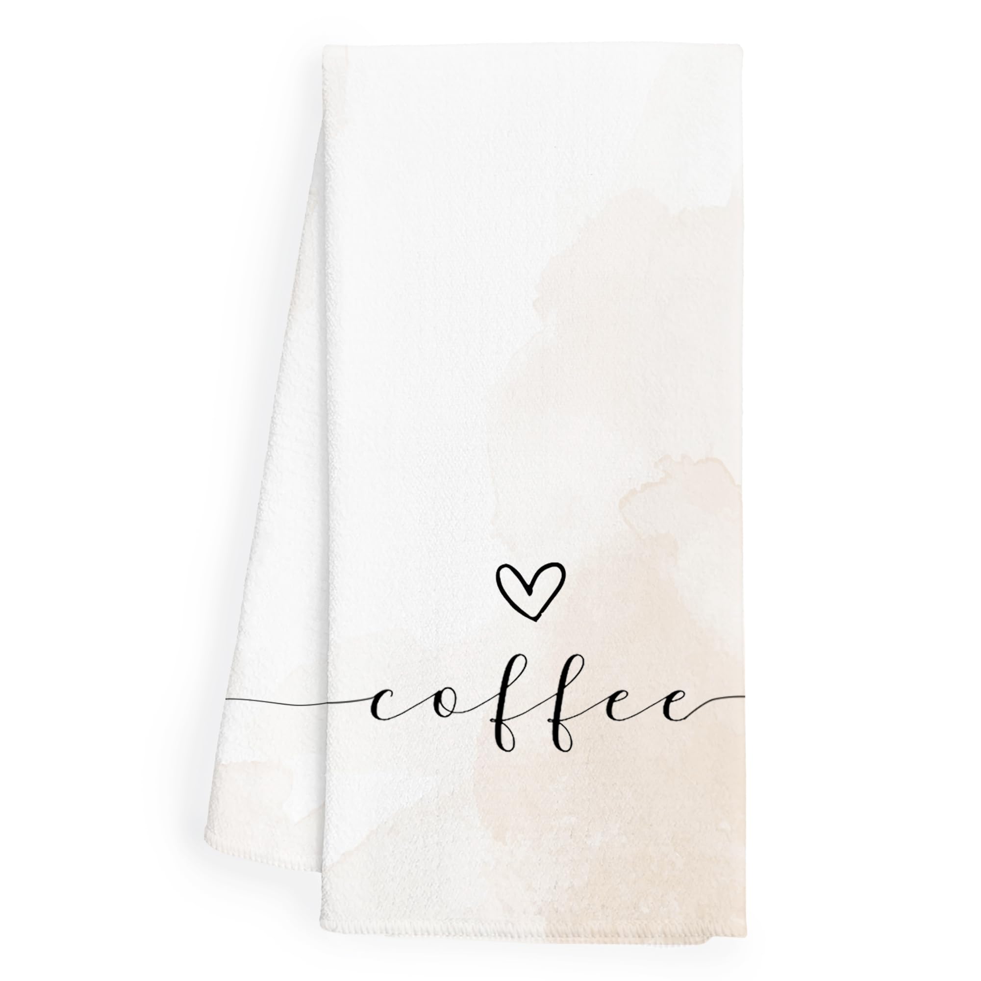 WFSM Coffee Decor Kitchen Towels - Coffee Kitchen Towels Coffee Towels Coffee Bar Decor Dish Towels Coffee Towels for Coffee Bar Coffee Gifts for Coffee Lovers 16×24 Inches(Coffee)