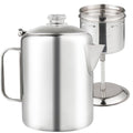 APOXCON Percolator Coffee Pot Stainless Steel Coffee Percolator with Heat Resistant Glass Knob Top Compact Coffee Maker Pot for Campfire or Stovetop Coffee Making Outdoor Traveling Fast Brew